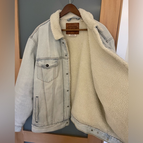 RELAXED FIT SHERPA TRUCKER JACKET - Picture 4 of 7